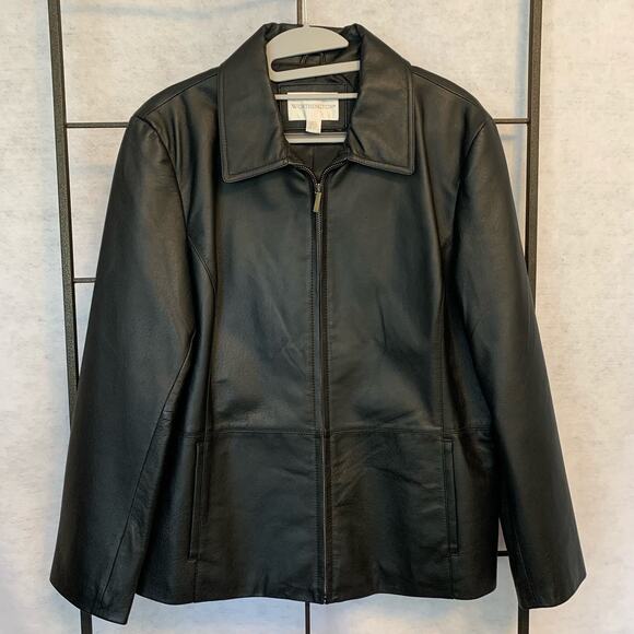 Worthington Women's Leather jacket Size L - Picture 1 of 8
